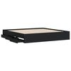 vidaXL Bed Frame with Drawers without Mattress Black 180x200 cm Super King