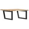 vidaXL Basin Shelf Wall Mounted Steel and Solid Wood Acacia