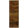 vidaXL Shoe Cabinet Smoked Oak 59x17x169 cm Engineered Wood