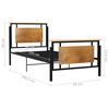vidaXL Bed Frame without Mattress Metal 90x200 cm