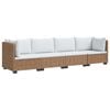 vidaXL 4 pcs Rattan Lounge Set with Cushions GENDT Natural Rattan