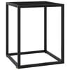 vidaXL Coffee Table Black with Black Glass 40x40x50 cm