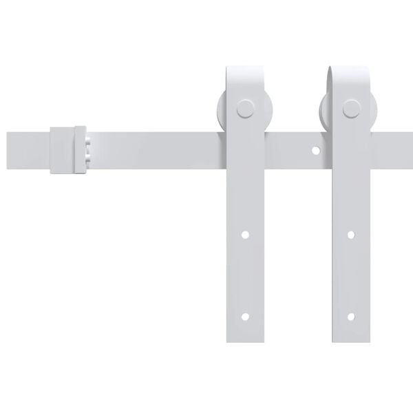 vidaXL Sliding Door Hardware Kit 200 cm Steel White