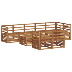 vidaXL Sofa Sets 9 pcs Natural Solid Acacia Wood