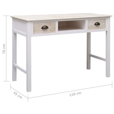 vidaXL Console Table 110x45x76 cm Wood