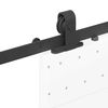 vidaXL Sliding Door Hardware Kit 152 cm Steel Black