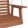 vidaXL Garden Swing Bench with Metal Chains Brown Solid Wood Fir