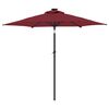 vidaXL Garden Parasol with Steel Pole Bordeaux Red 225x225x212 cm