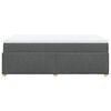 vidaXL Box Spring Bed with Mattress Dark Grey 120x200 cm Fabric