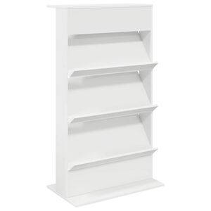 vidaXL Magazine Rack White 70 x 41 x 126 cm Engineered Wood