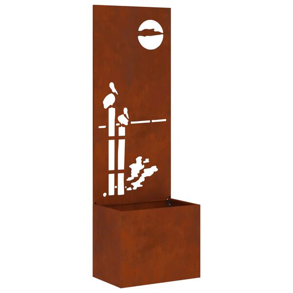 vidaXL Garden Privacy Screen Rusty 50 x 32 x 150 cm Weathering steel