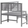 vidaXL Garden Corner Bench Grey 140 cm Solid Acacia Wood
