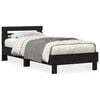 vidaXL Bed Frame with LED Black Oak 90 x 190 cm Engineered Wood