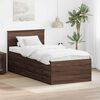 vidaXL Daybed Manual Brown Oak and Black 100 x 200 cm Engineered Wood