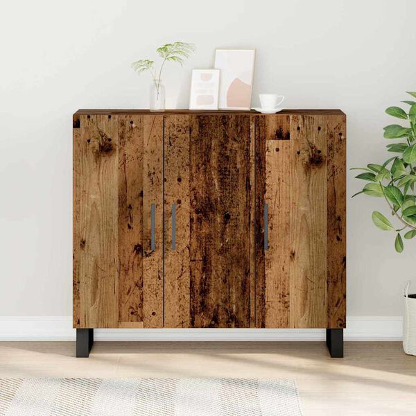 vidaXL Sideboard Old Wood 90 x 34 x 80 cm Engineered Wood