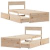 vidaXL Bed Frame without Mattress 75x190 cm Small Single Solid Wood Pine