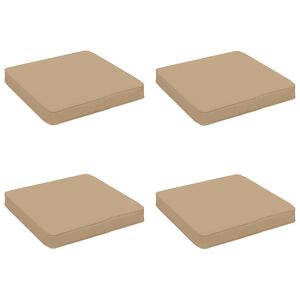 vidaXL 4-Piece Seat Cushions VUGHT 4 pcs 100% Polyester Sand