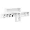 vidaXL Wall-Mounted Coat Rack White 100 x 12 x 43.5 cm Engineered wood