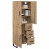 vidaXL Highboard with Drawer 2 pcs Artisan Oak 69.5 x 34 x 180 cm
