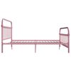 vidaXL Bed Frame without Mattress Pink Metal 180x200 cm Super King
