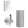 vidaXL Bathroom Cabinet Set 4 pcs Grey Sonoma 43 x 11.5 x 60.5 cm