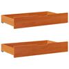 vidaXL Under-Bed Drawers 2 pcs Wax Brown 90x55x17 cm Solid Wood Pine