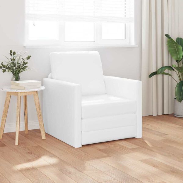 vidaXL Sofa Bed White 74 x 77 x 81 cm Velvet