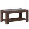 vidaXL Coffee Table with LED Brown Oak 93x53x45 cm Engineered Wood
