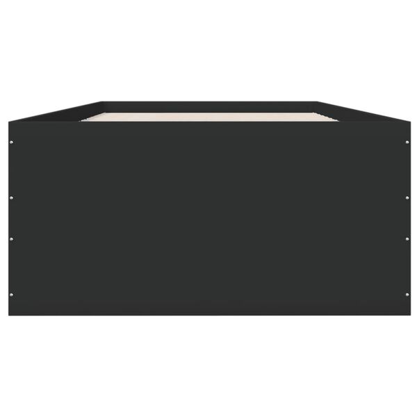 vidaXL Bed Frame without Mattress Black 75x190 cm Small Single