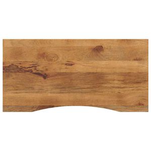 vidaXL Desk Top with Curve 110x50x2.5 cm Solid Wood Rough Mango