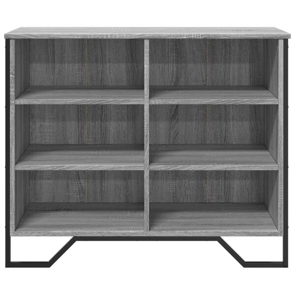 vidaXL Sideboard Grey Sonoma 91x35.5x74.5 cm Engineered Wood