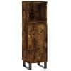vidaXL Bathroom Cabinet Smoked Oak 30x30x100 cm Engineered Wood