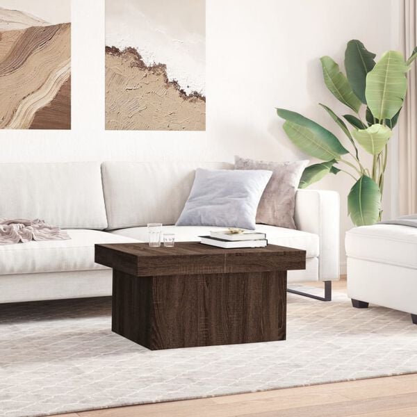 vidaXL Coffee Table Brown Oak 80x55x40 cm Engineered Wood