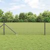 vidaXL Fence Post Grey 50 x 0.4 m (12 x 12 mm mesh) Steel and PVC