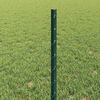 vidaXL Fence with Post Green 0.5 x 100 m Steel and PVC