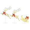 vidaXL Christmas Reindeer with Sleigh 3 pcs 72 LEDs Warm White