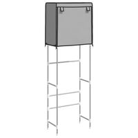 vidaXL 2-Tier Storage Rack over Toilet Grey 56x30x170 cm Iron
