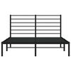 vidaXL Metal Bed Frame without Mattress with Headboard Black 150x200cm