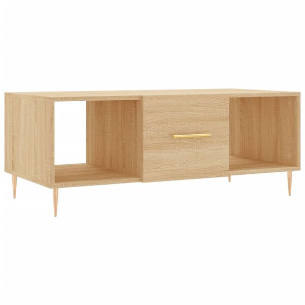 vidaXL Coffee Table Sonoma Oak 102x50x40 cm Engineered Wood