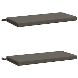 vidaXL 2-Piece Bench Cushions SOEST 2 pcs 100% Polyester Grey