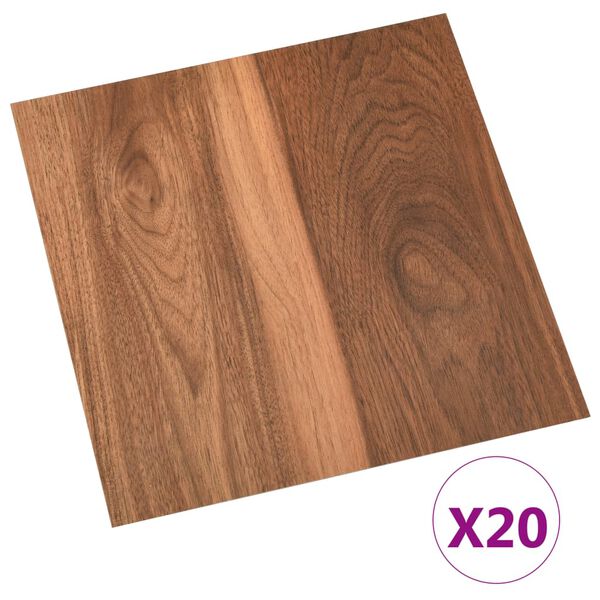 vidaXL Self-adhesive Flooring Planks 20 pcs PVC 1.86 m² Brown