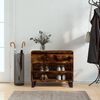 vidaXL Shoe Cabinet Smoked Oak 70x36x60 cm Engineered Wood