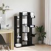 vidaXL Bookcase Black Oak 86 x 25.5 x 140 cm Engineered Wood