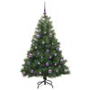 vidaXL Artificial Christmas Tree with 150 LEDs Green 150 cm PE and PVC