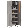vidaXL Highboard Grey Sonoma 69.5x34x180 cm Engineered Wood