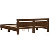 vidaXL Bed Frame with LED without Mattress Brown Oak 160x200 cm