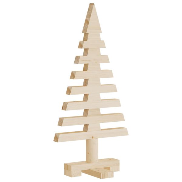 vidaXL Wooden Christmas Trees for Decoration 3 pcs Solid Wood Pine