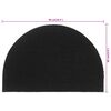 vidaXL Door Mat Black Half Round 60x90 cm Tufted Coir
