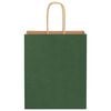 vidaXL Paper Bags 250 pcs with Handles Green 18x8x22 cm