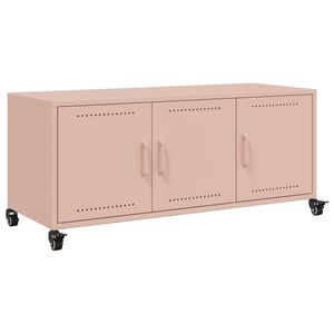 vidaXL TV Cabinet Pink 100,5x39x43,5 cm Steel